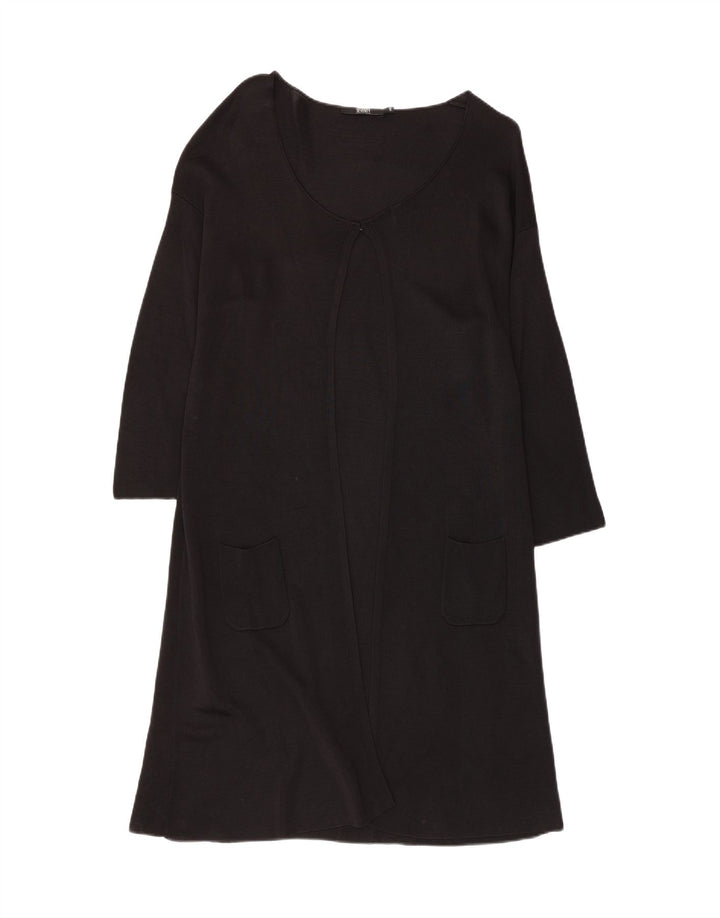 SEVENTY Womens Longline Cardigan Sweater IT 48 XL Black Viscose