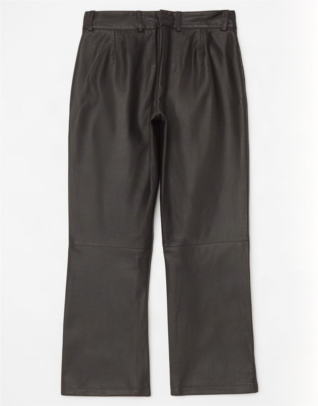 K.K.Berlin Womens Straight Leather Trousers EU 40 Medium W32 L29 Black
