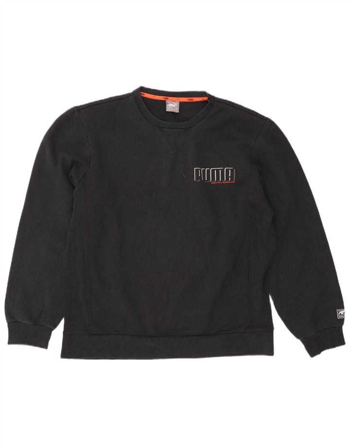 Puma Mens Graphic Sweatshirt Jumper Large Black Cotton