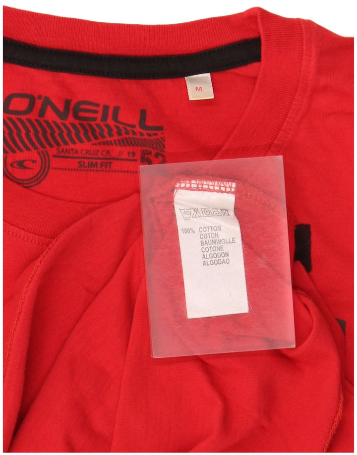 O'Neill Mens Slim Fit Graphic Top Long Sleeve Medium Red Cotton