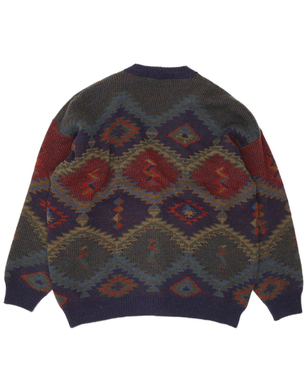Marks & Spencer Mens St. Michael Cardigan Sweater XL Navy Blue Retro