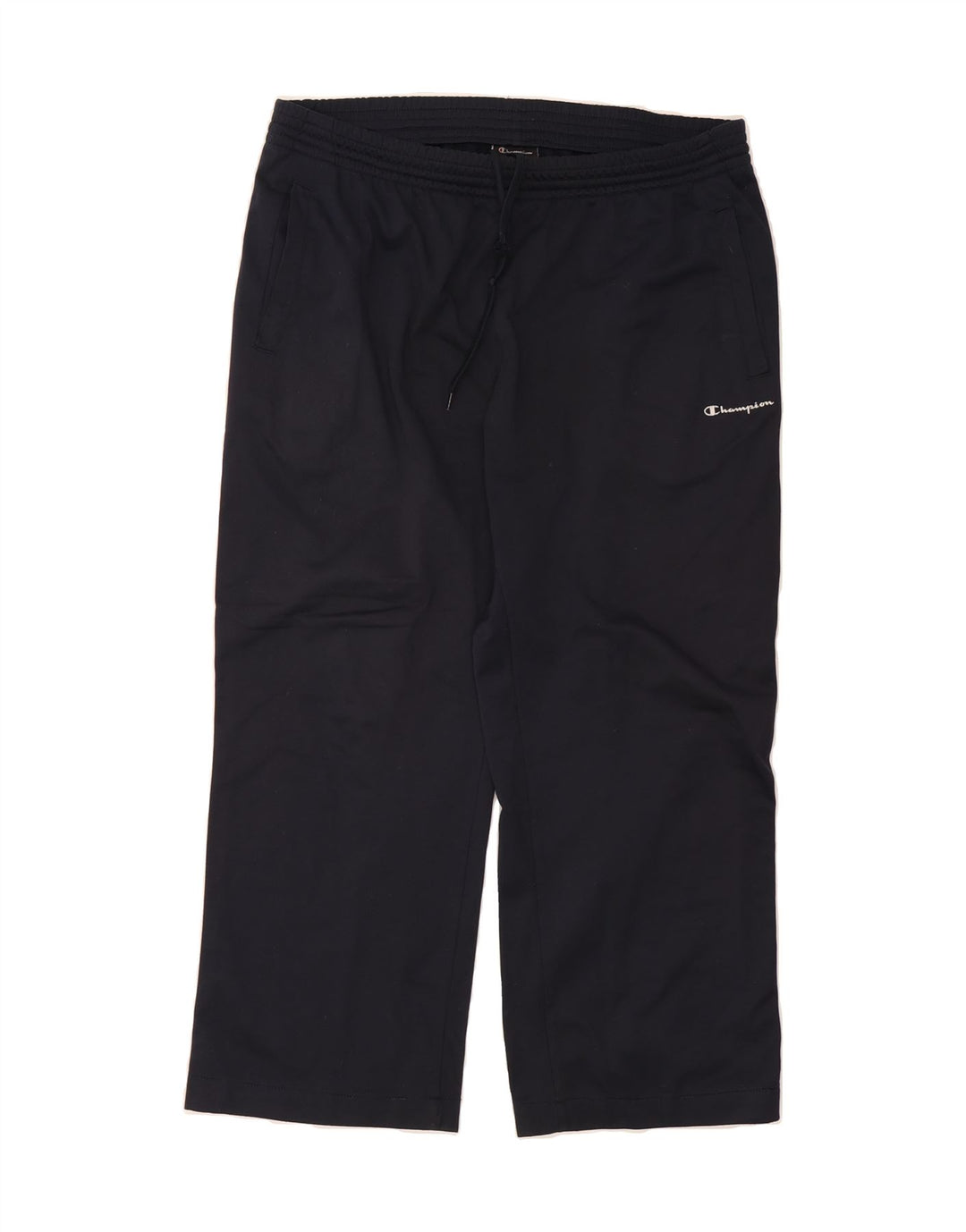 CHAMPION Mens Capri Tracksuit Trousers XL Navy Blue Polyester Vintage Champion and Second-Hand Champion from Messina Hembry 