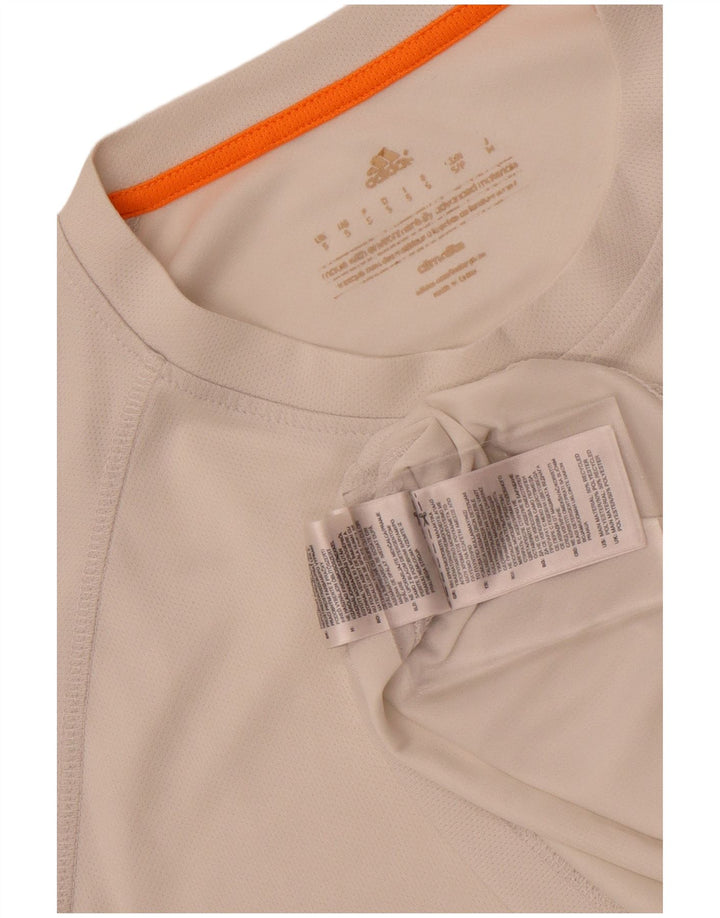 Adidas Mens Climalite T-Shirt Top Small White Polyester