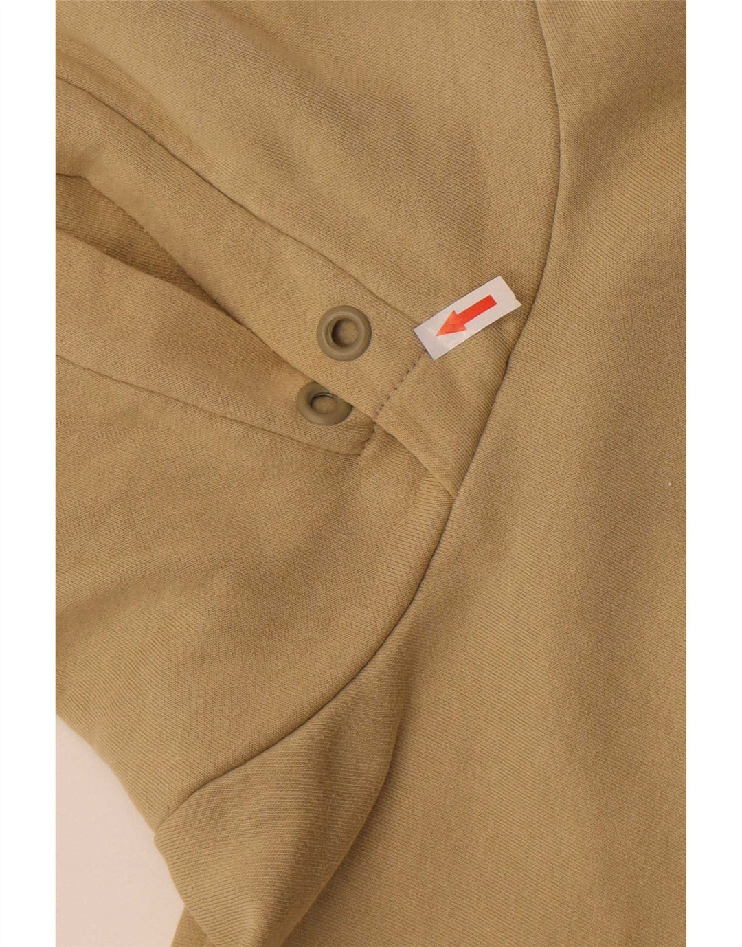 Zara Mens Hoodie Jumper Small Beige Cotton