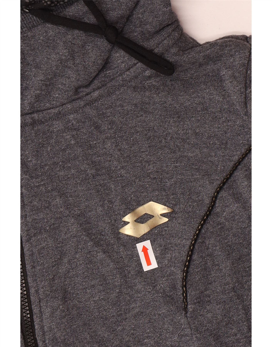LOTTO Womens Zip Hoodie Sweater UK 16 Large Grey