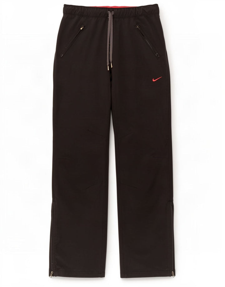 Nike Womens Dri Fit Tracksuit Trousers UK 12 Medium Black