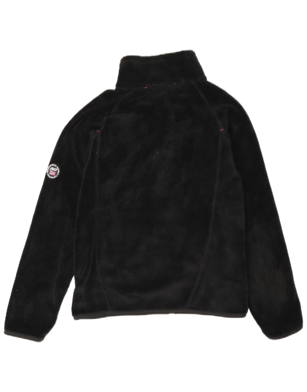 Geographical Norway Womens Fleece Jacket UK 14 Medium Black Polyester