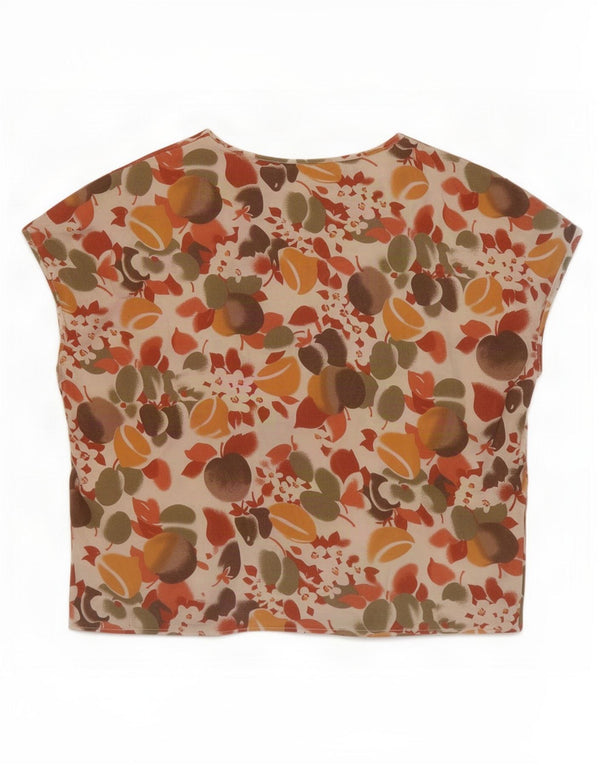Andrea Mare Womens Blouse Top IT 50 XL Multicoloured Floral Viscose
