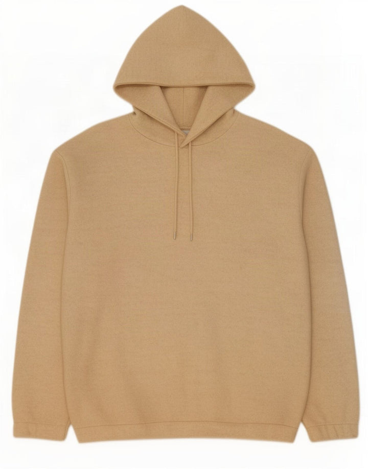 Zara Mens Hoodie Jumper Medium Beige Polyester