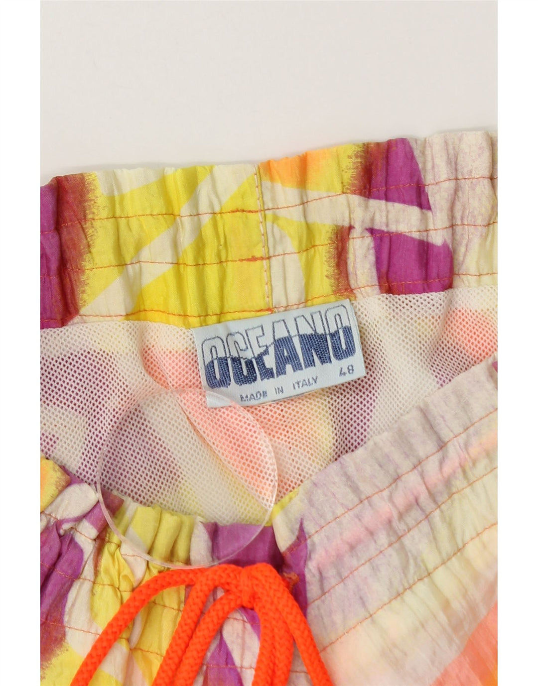 Oceano Mens Swimming Shorts IT 48 Medium  Multicoloured Geometric Polyamide
