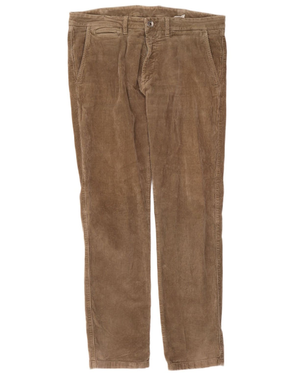 North Sails Mens Straight Corduroy Trousers W38 L33 Beige Cotton