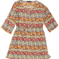 French Connection Womens 3/4 Sleeve A-Line Dress UK 10 Small Multicoloured