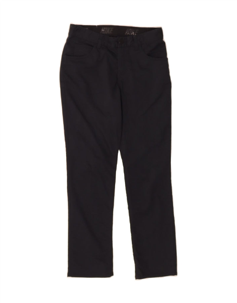 NIKE Boys Dri Fit Casual Trousers 10-11 Years Medium W28 L26 Navy Blue Vintage Nike and Second-Hand Nike from Messina Hembry 
