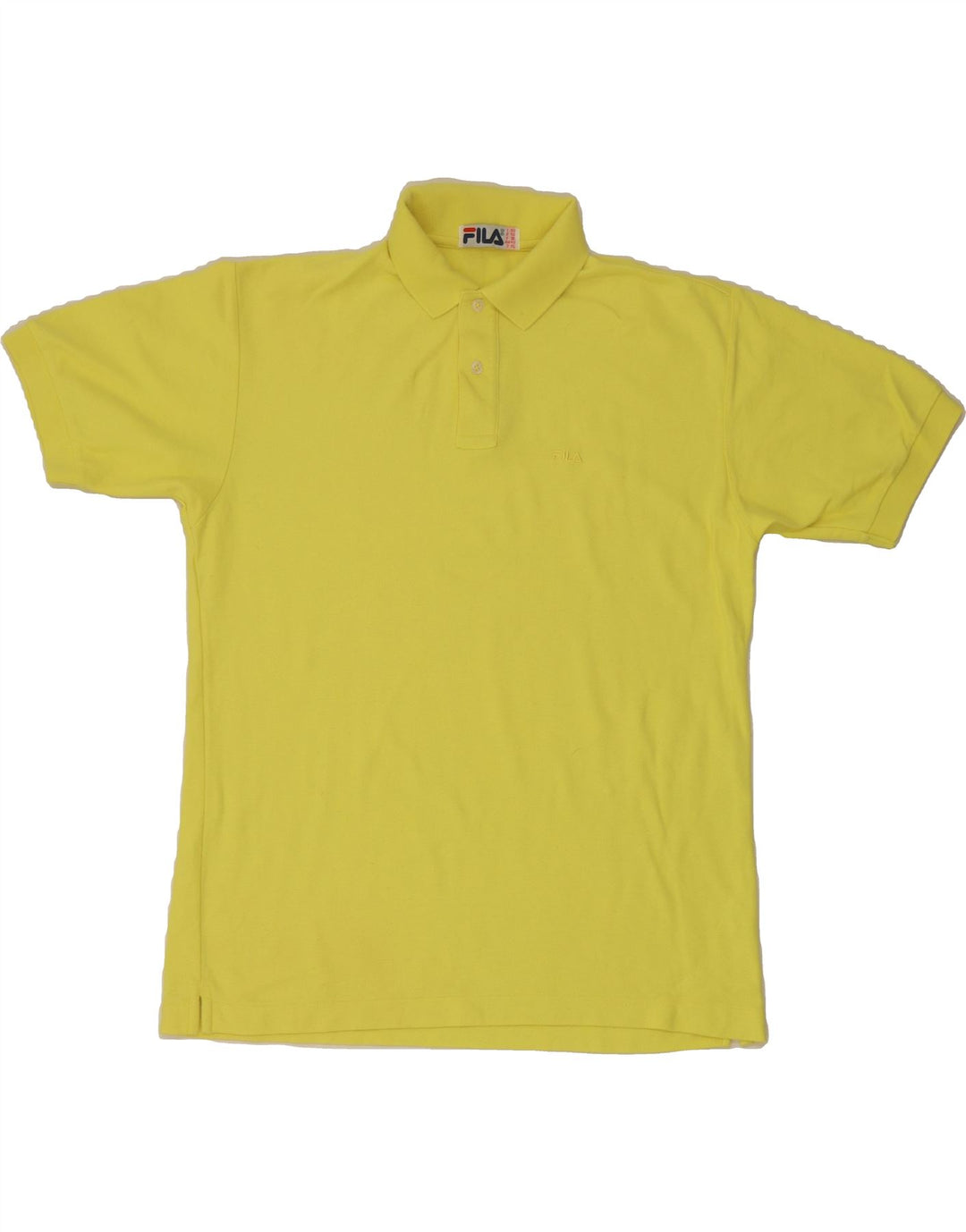FILA Mens Polo Shirt IT 50 Medium Yellow Cotton Vintage Fila and Second-Hand Fila from Messina Hembry 