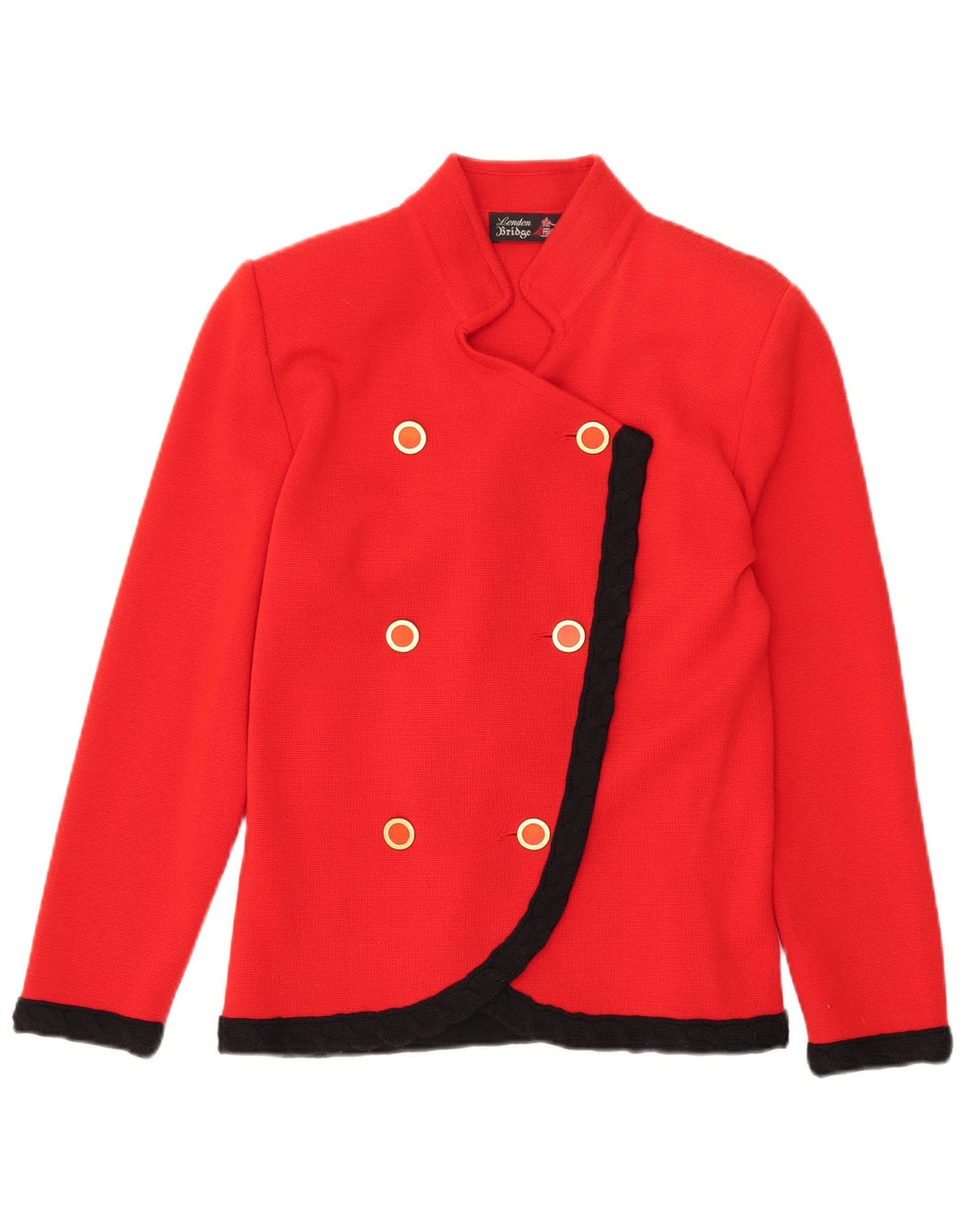 Vintage Womens Double Breasted Blazer Jacket IT 42 Medium Red Colourblock