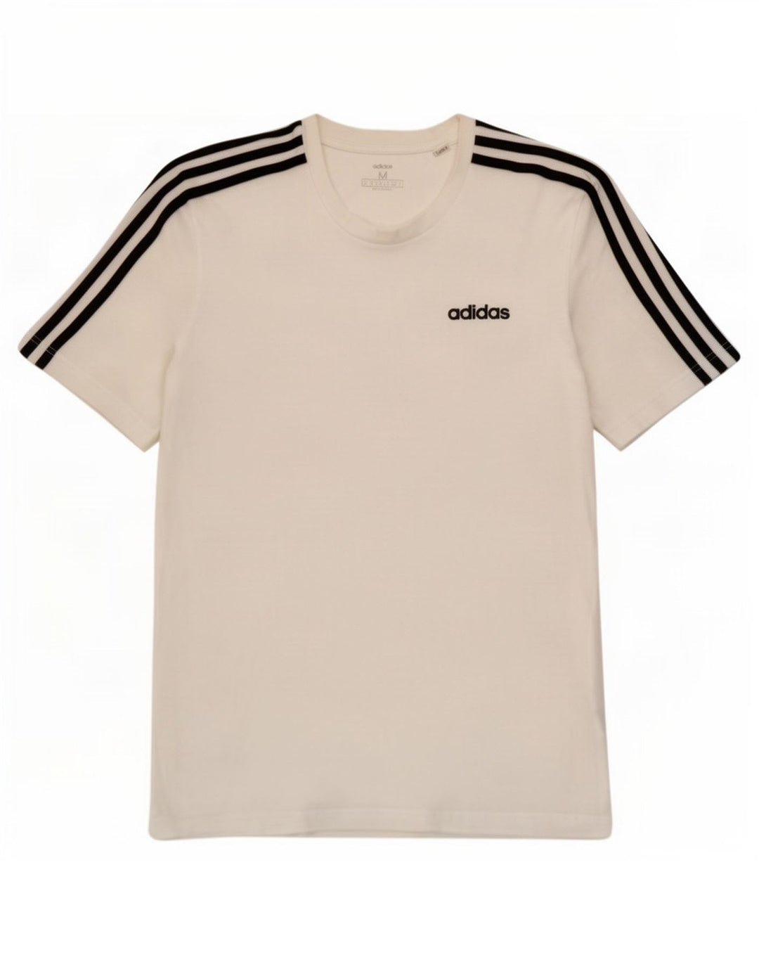 Adidas Mens T-Shirt Top Medium White Cotton