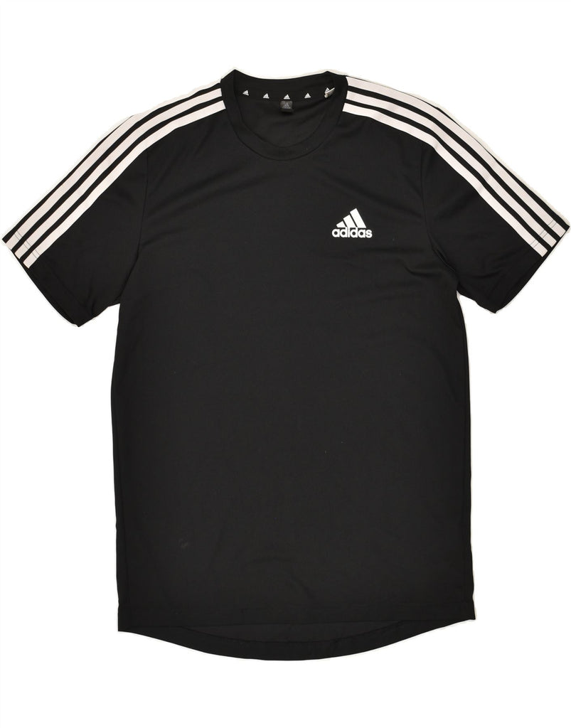 ADIDAS Mens Aeroready Graphic T-Shirt Top Small Black Polyester | Vintage Adidas | Thrift | Second-Hand Adidas | Used Clothing | Messina Hembry 