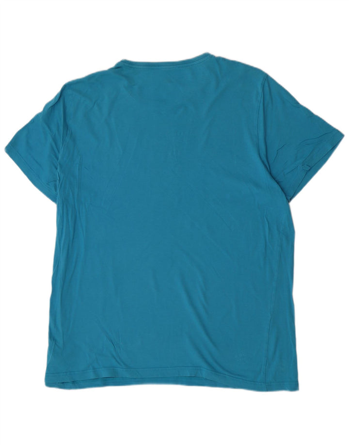 Puma Mens Graphic T-Shirt Top 2XL Blue Cotton