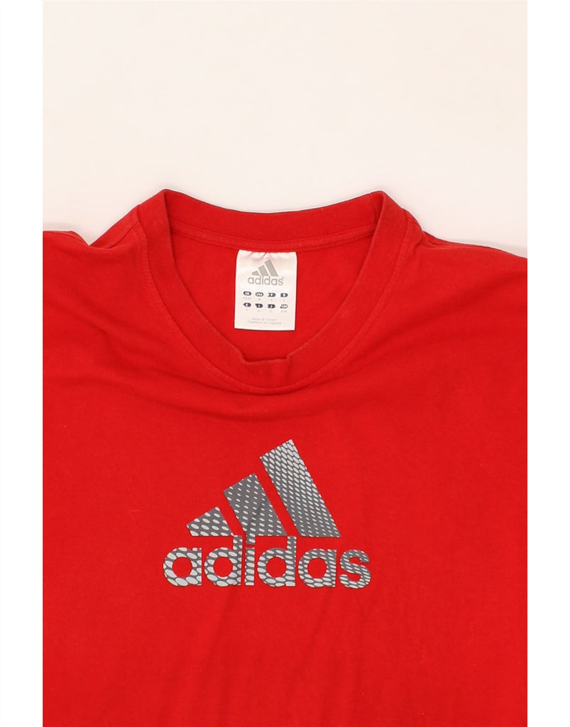 ADIDAS Mens Graphic T-Shirt Top UK 40/42 Medium Red Cotton Vintage Adidas and Second-Hand Adidas from Messina Hembry 