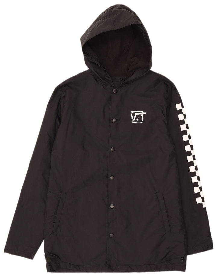 Vans Mens Graphic Hooded Rain Jacket UK 38 Medium Black Nylon
