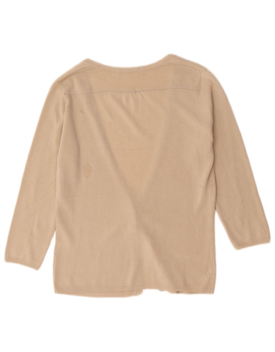 Marks & Spencer Womens Cardigan Sweater UK 10 Small Beige Acrylic