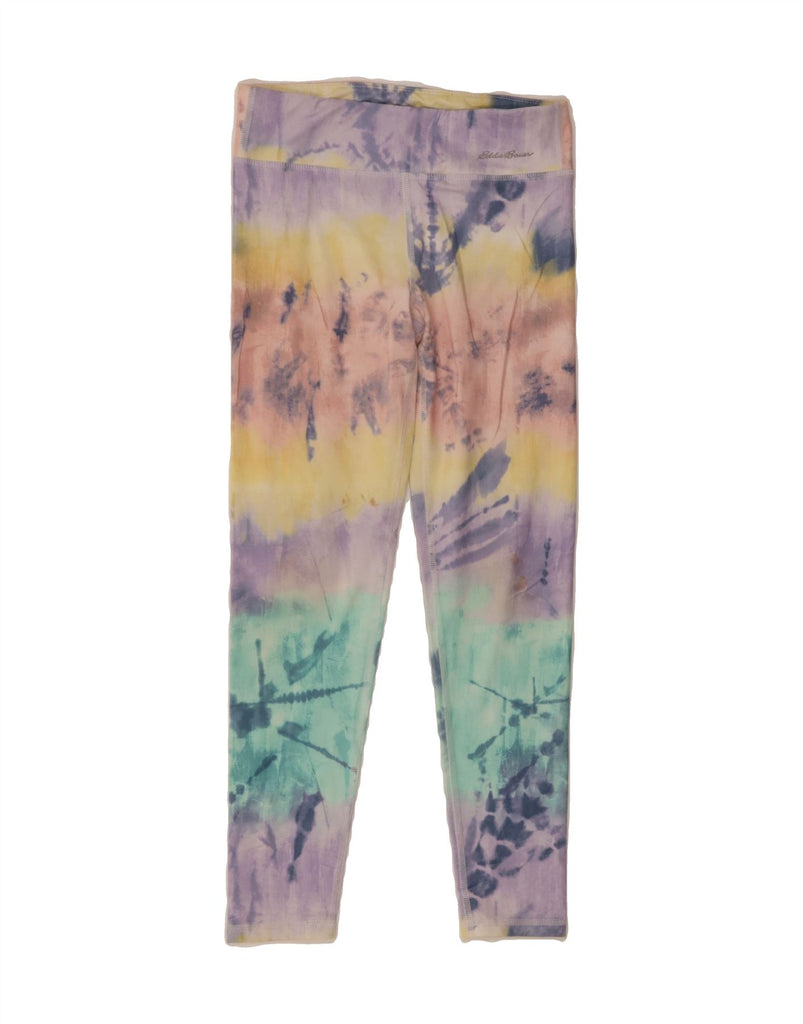 EDDIE BAUER Girls Leggings 10-11 Years Medium Multicoloured Tie Dye Vintage Eddie Bauer and Second-Hand Eddie Bauer from Messina Hembry 