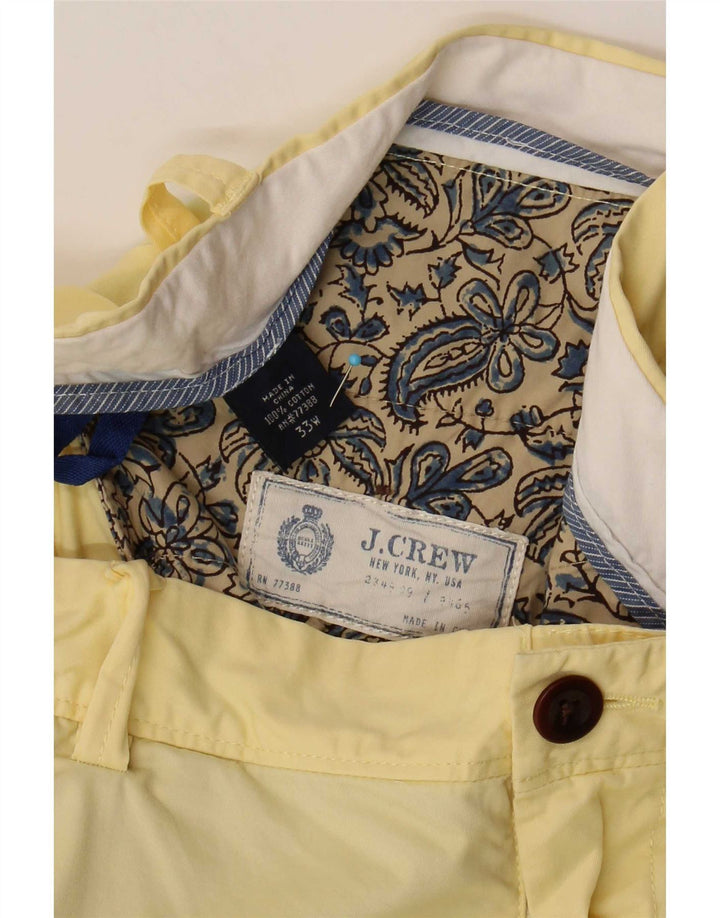 J. Crew Mens Chino Shorts W33 Medium Yellow Cotton