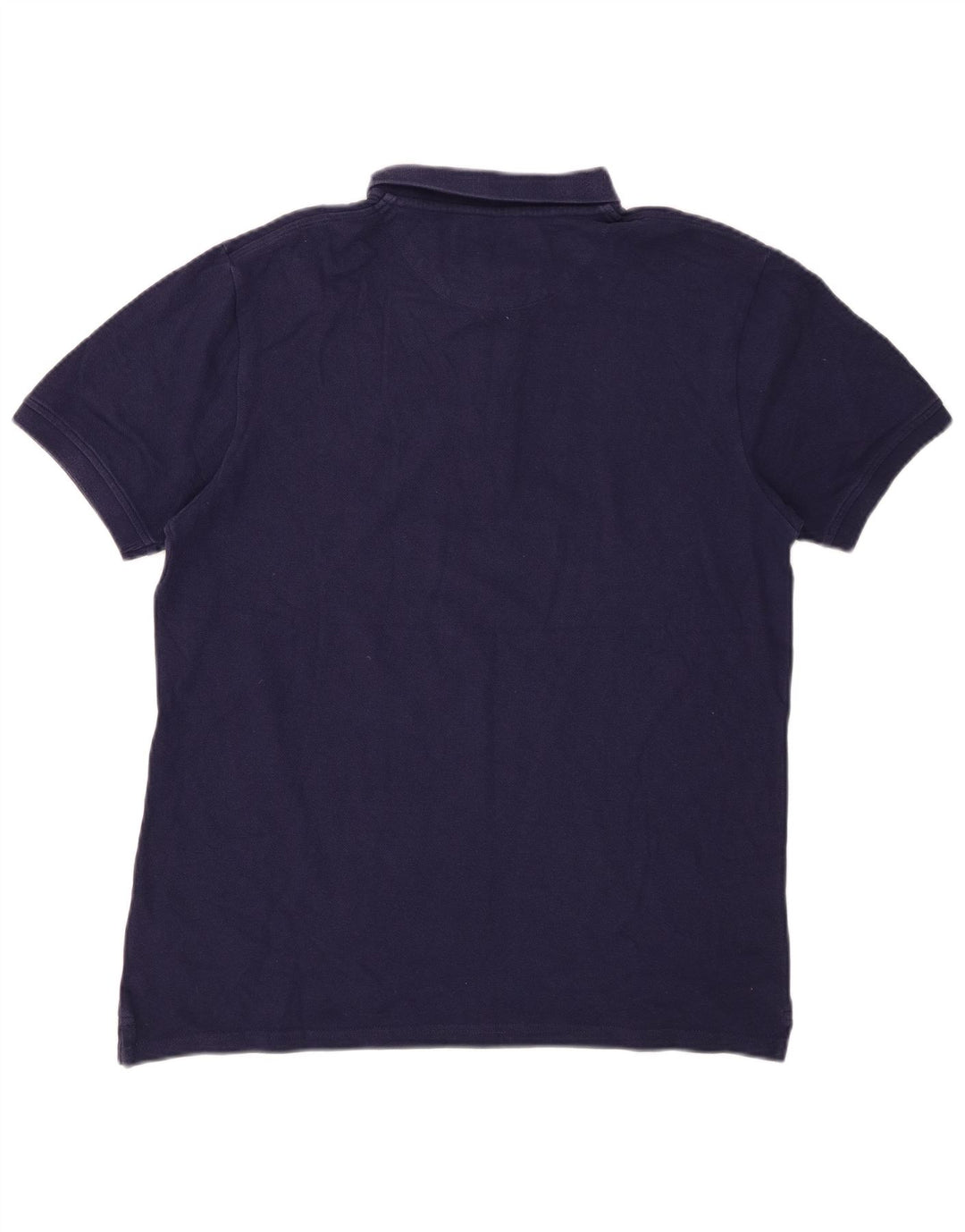 LYLE & SCOTT Mens Polo Shirt Medium Navy Blue Cotton