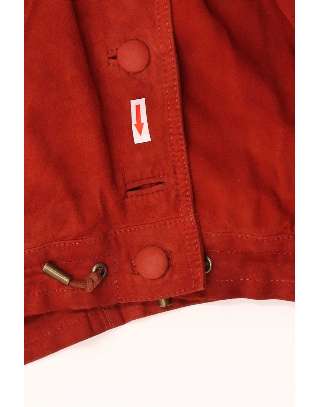 Vintage Womens Oversized Suede Jacket IT 44 Medium Red Leather