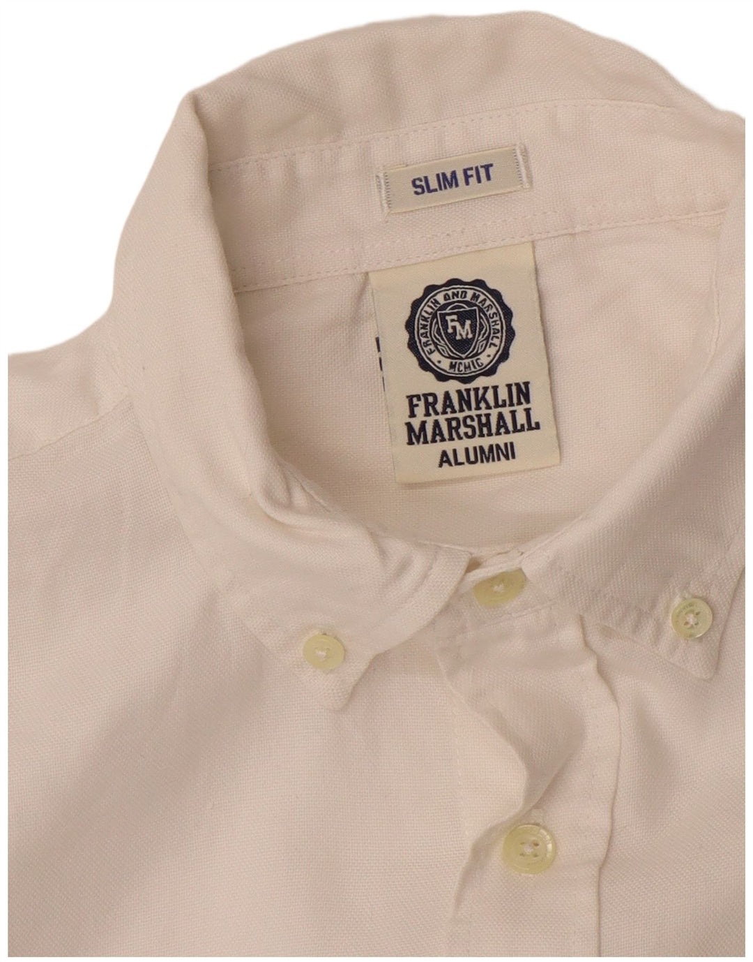 FRANKLIN MARSHALL Mens Slim Fit Shirt Medium White