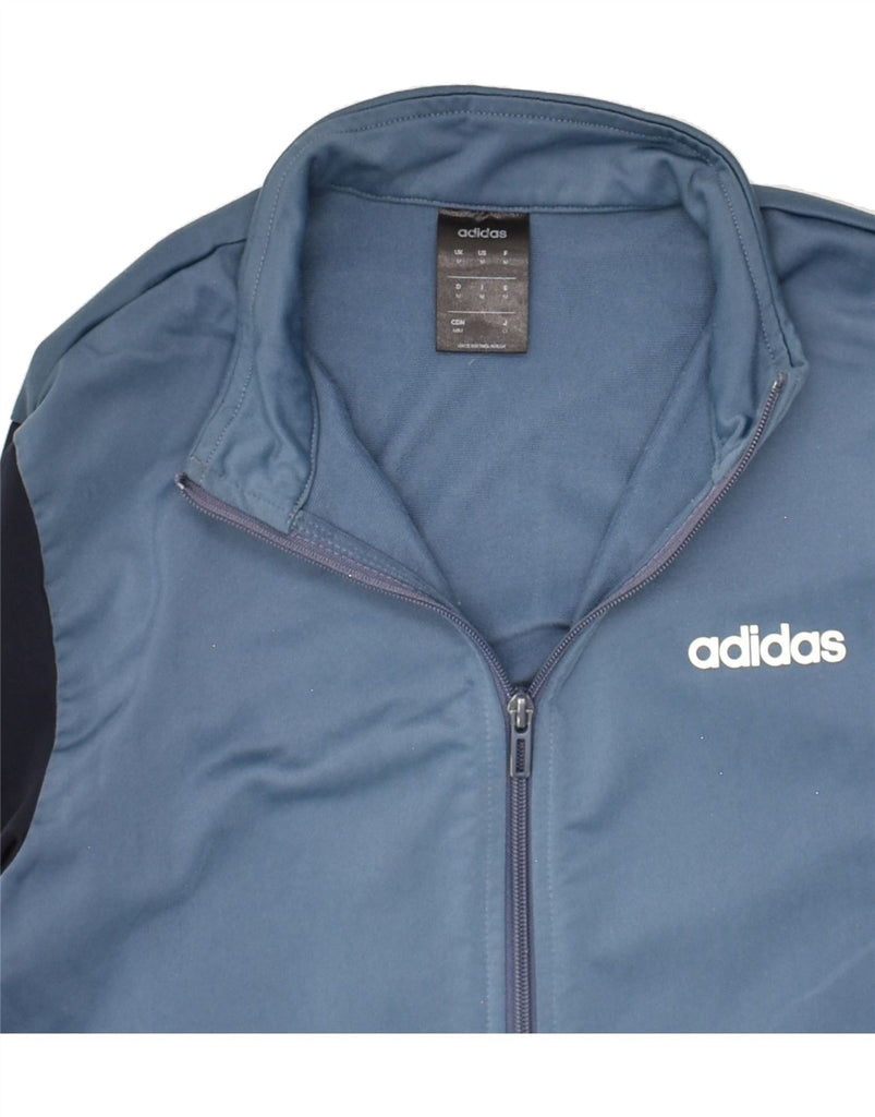 ADIDAS Mens Tracksuit Top Jacket Medium Blue Colourblock Polyester Vintage Adidas and Second-Hand Adidas from Messina Hembry 