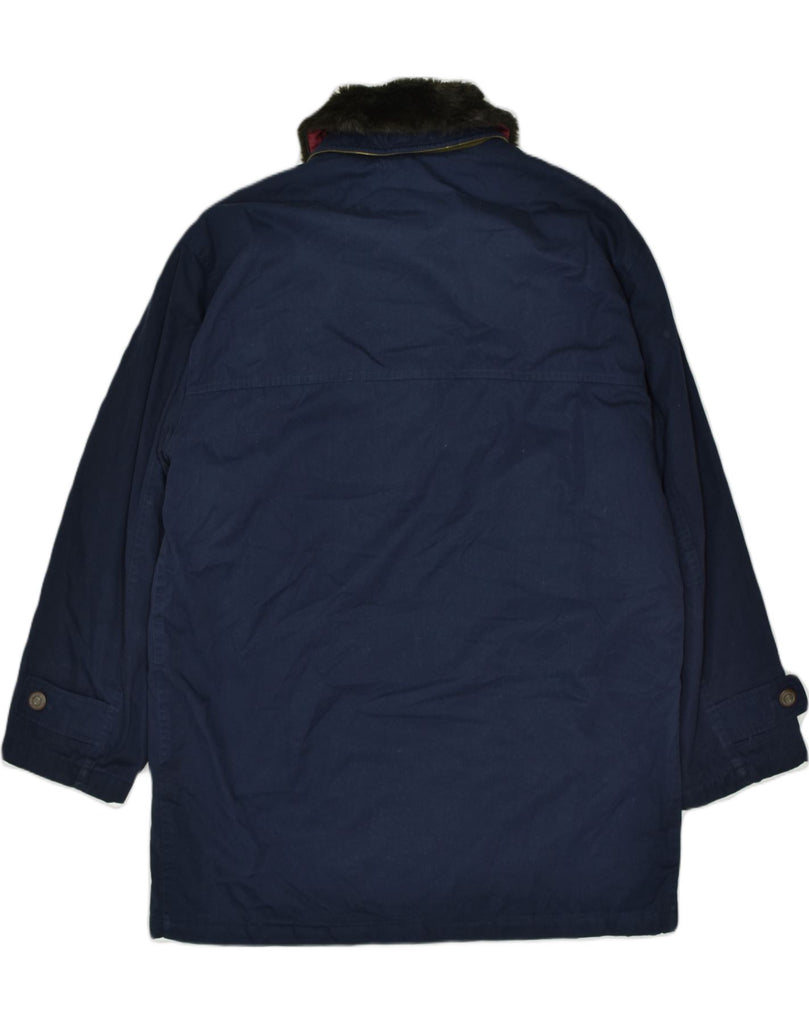 VINTAGE Mens Utility Jacket UK 40 Large Navy Blue Polyester | Vintage Vintage | Thrift | Second-Hand Vintage | Used Clothing | Messina Hembry 