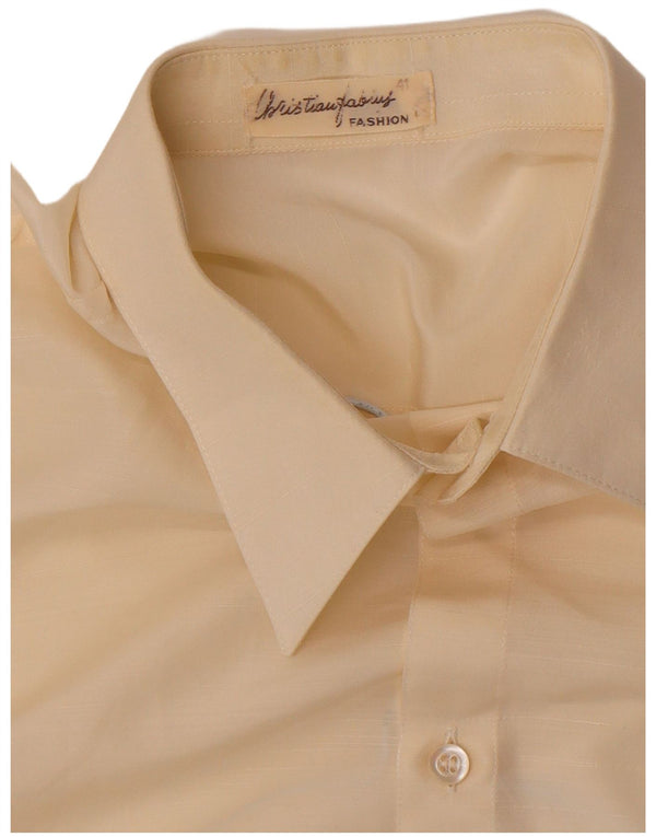 Vintage Mens See Through Shirt Size 41 Medium Off White