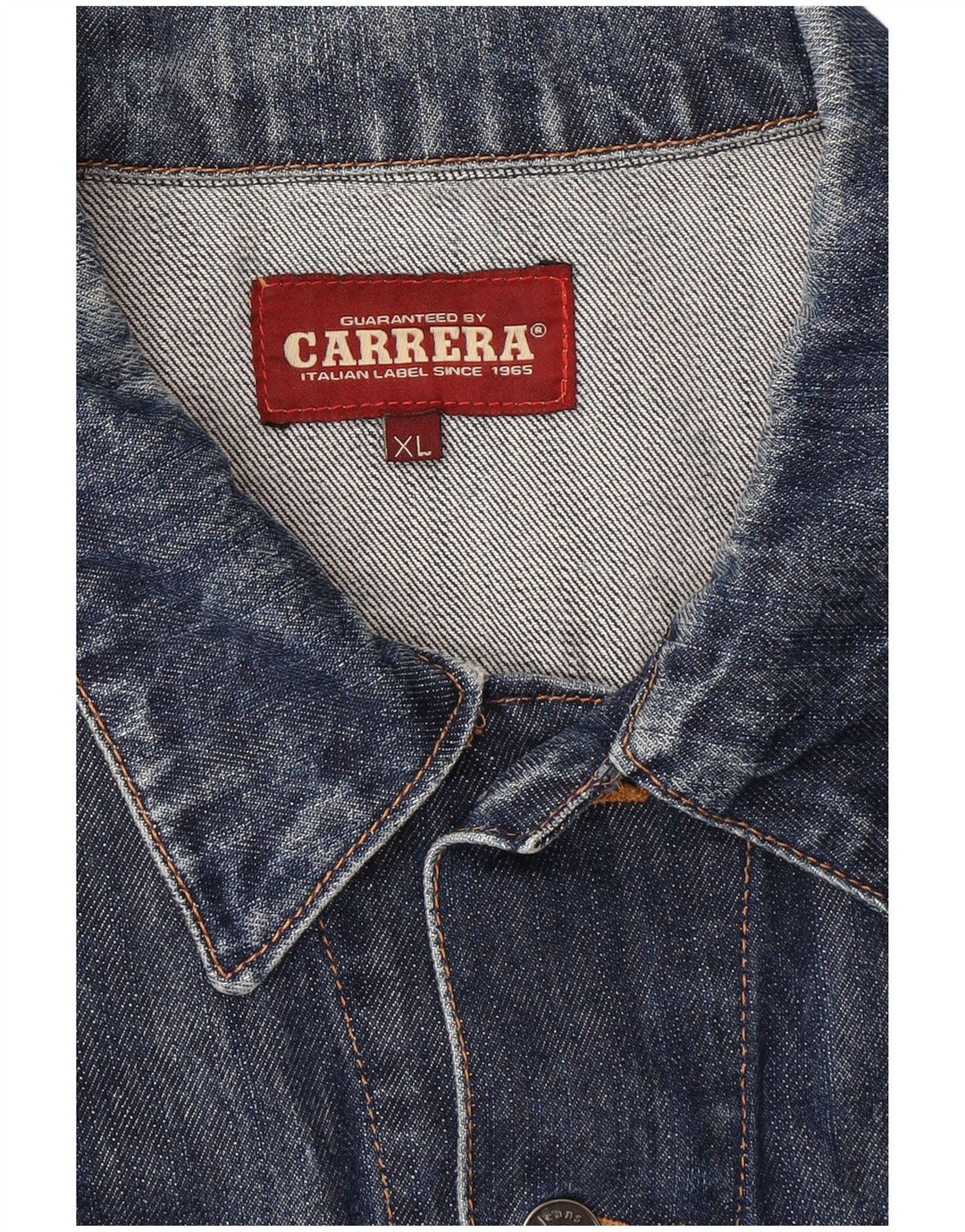 Carrera Mens Denim Jacket UK 42 XL Navy Blue Cotton