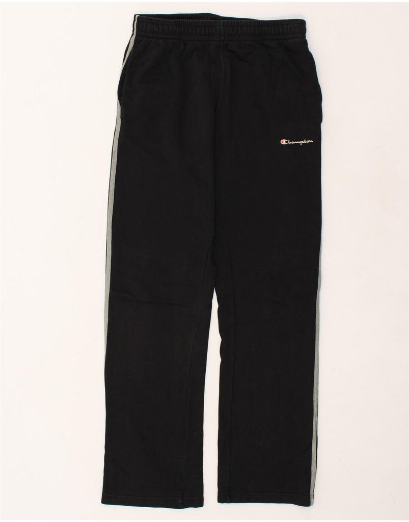 CHAMPION Mens Tracksuit Trousers Medium Black Cotton | Vintage Champion | Thrift | Second-Hand Champion | Used Clothing | Messina Hembry 