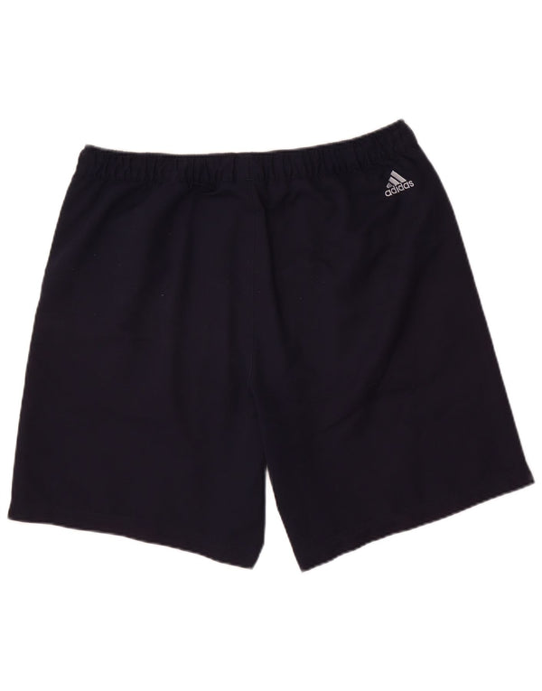 Adidas Mens Graphic Sport Shorts Large  Navy Blue Polyester