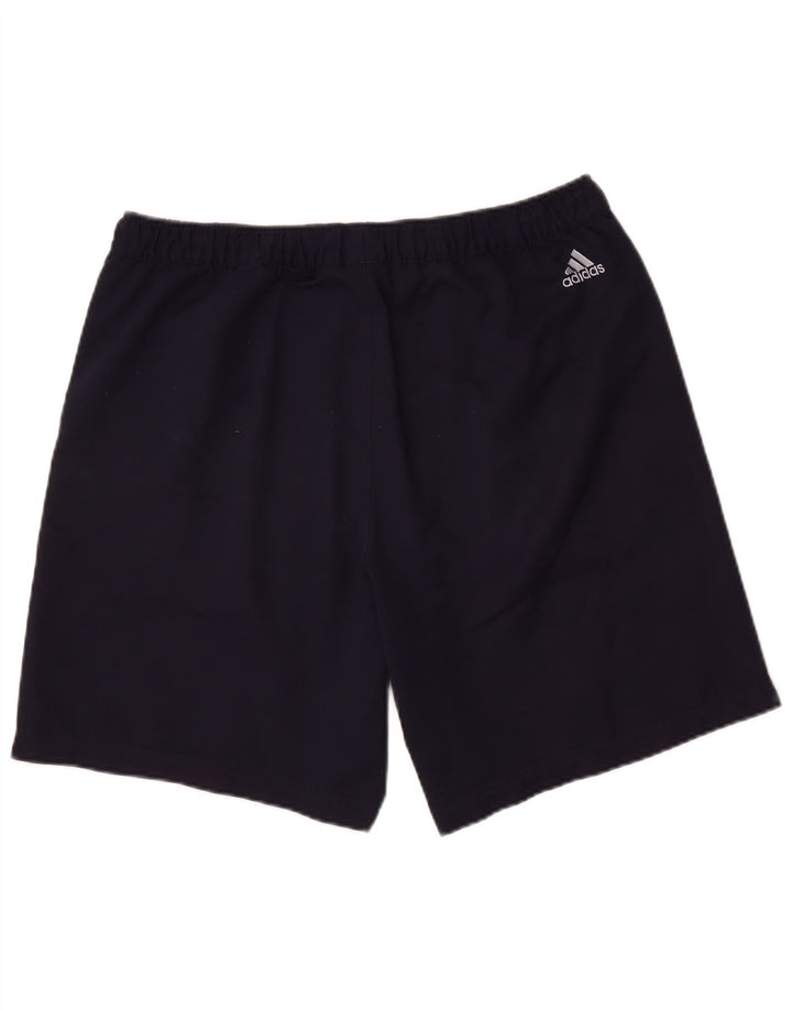 Adidas Mens Graphic Sport Shorts Large  Navy Blue Polyester