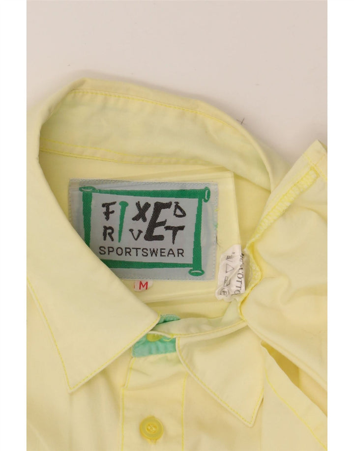 FIXED RIVET Mens Military Shirt Medium Yellow Cotton Vintage Fixed Rivet and Second-Hand Fixed Rivet from Messina Hembry 