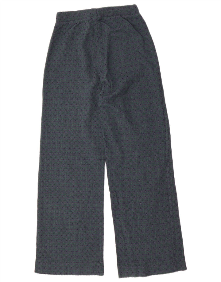 Zara Womens Tracksuit Trousers UK 10 Small  Green Geometric