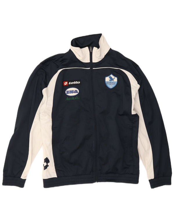 Lotto Mens Graphic Tracksuit Top Jacket Large Navy Blue Colourblock