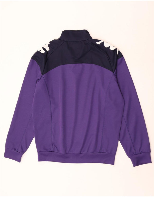 Kappa Mens Graphic Zip Neck Tracksuit Top Jacket XL Purple Colourblock
