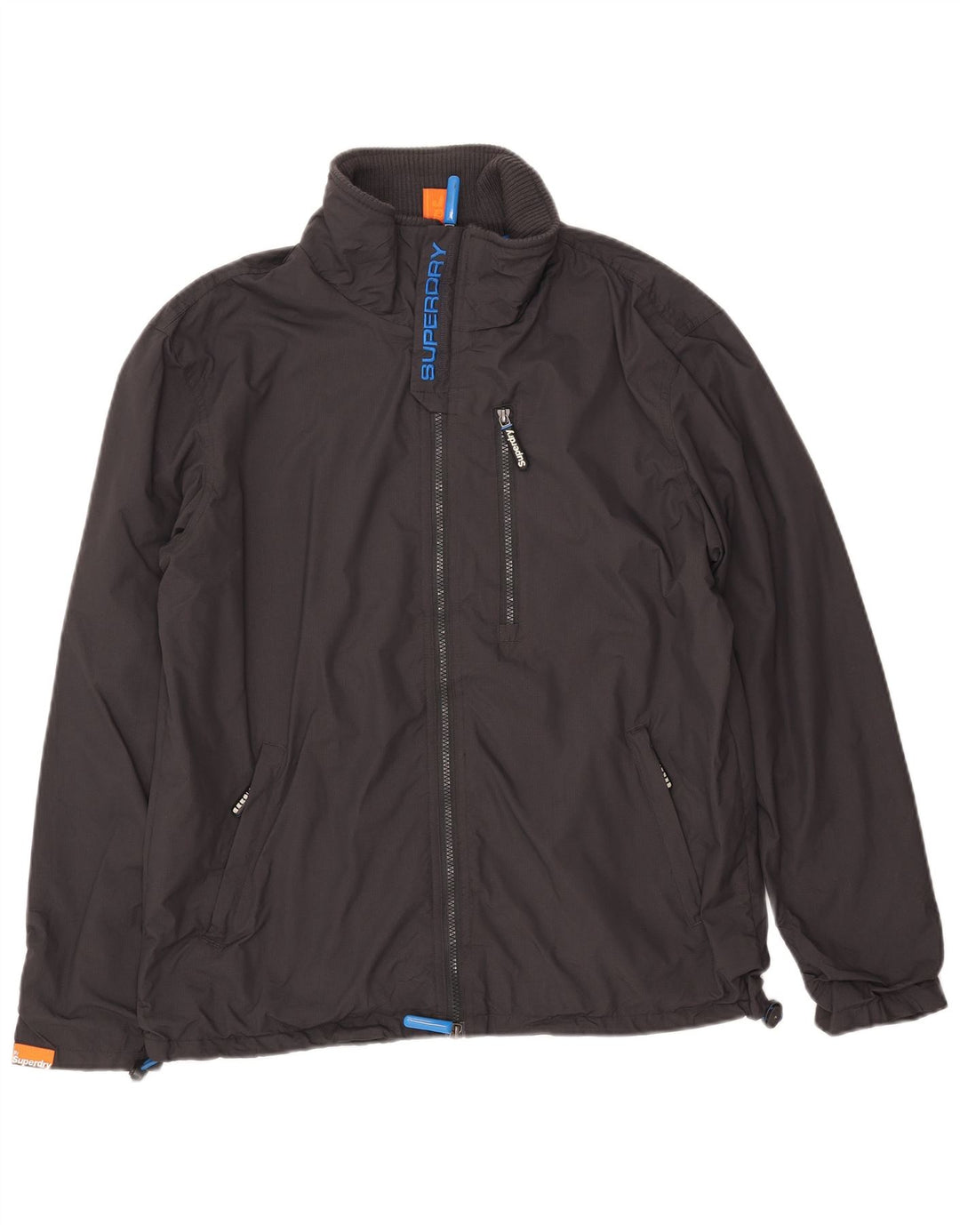 Superdry Mens The Windhiker Graphic Bomber Jacket UK 40 Large Grey Nylon