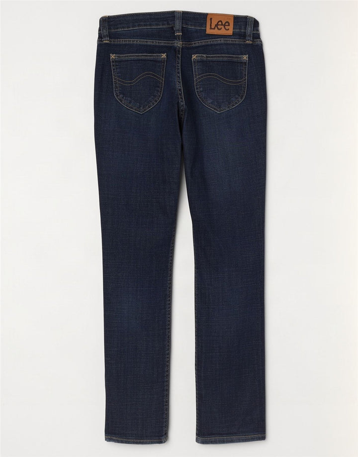 Lee Womens Norma Slim Straight Jeans W29 L28 Navy Blue Cotton