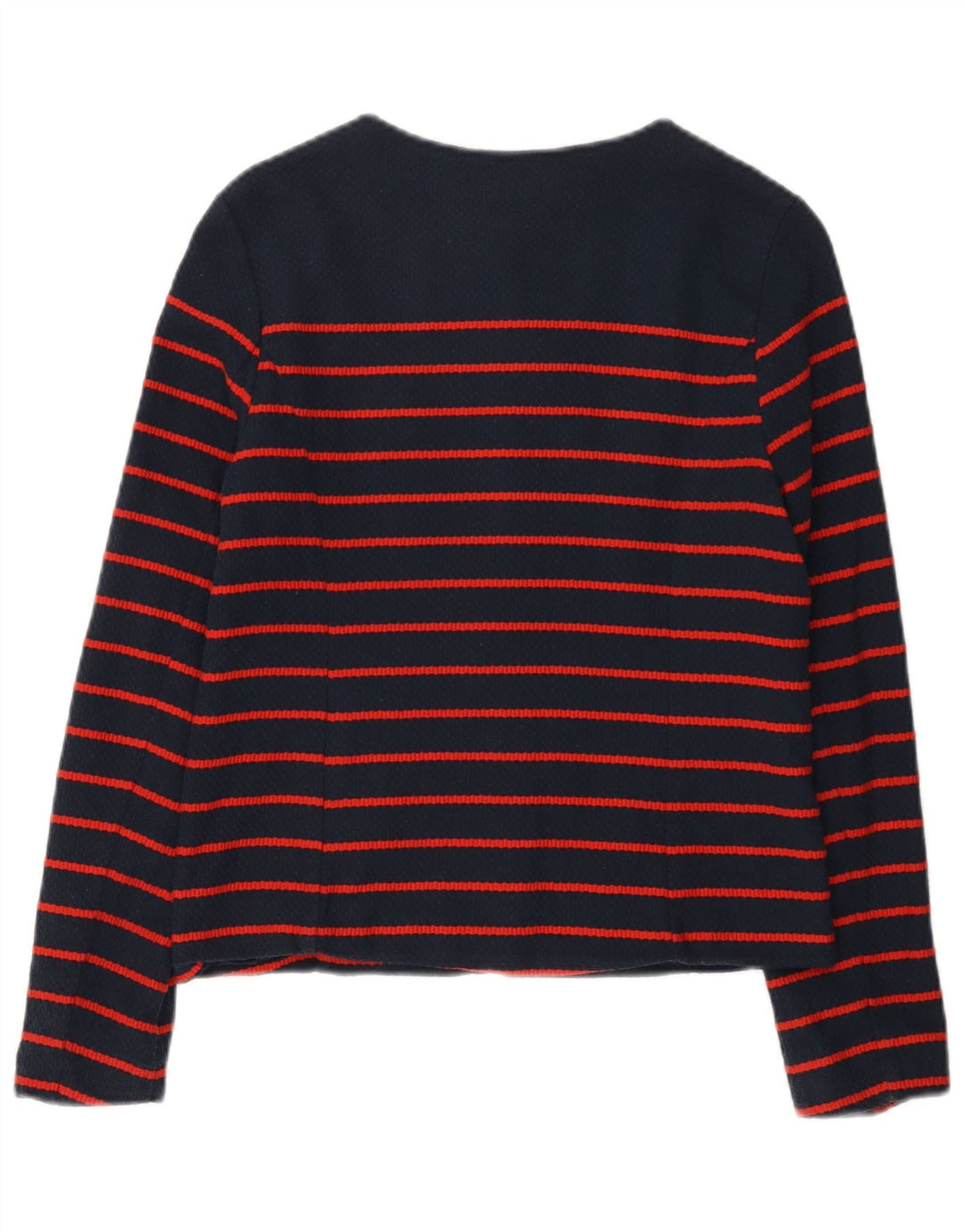 Tommy Hilfiger Womens Bomber Jacket UK 6 XS Navy Blue Striped