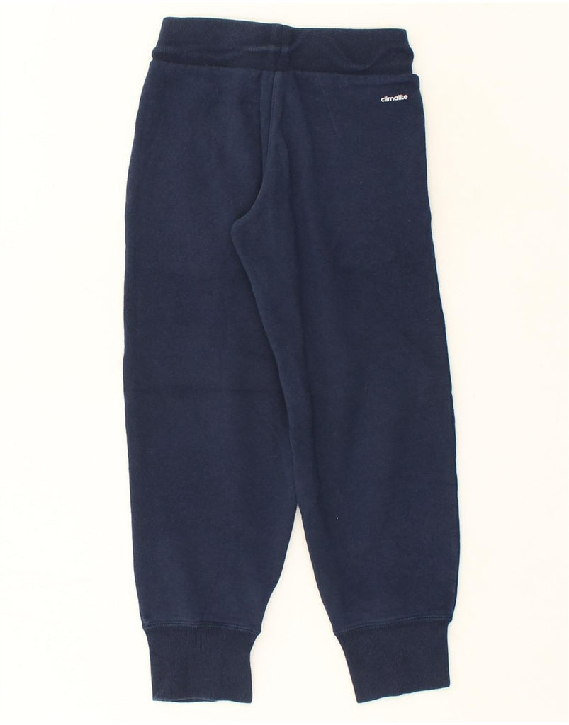 ADIDAS Boys Graphic Tracksuit Trousers Joggers 7-8 Years Navy Blue Cotton | Vintage Adidas | Thrift | Second-Hand Adidas | Used Clothing | Messina Hembry 