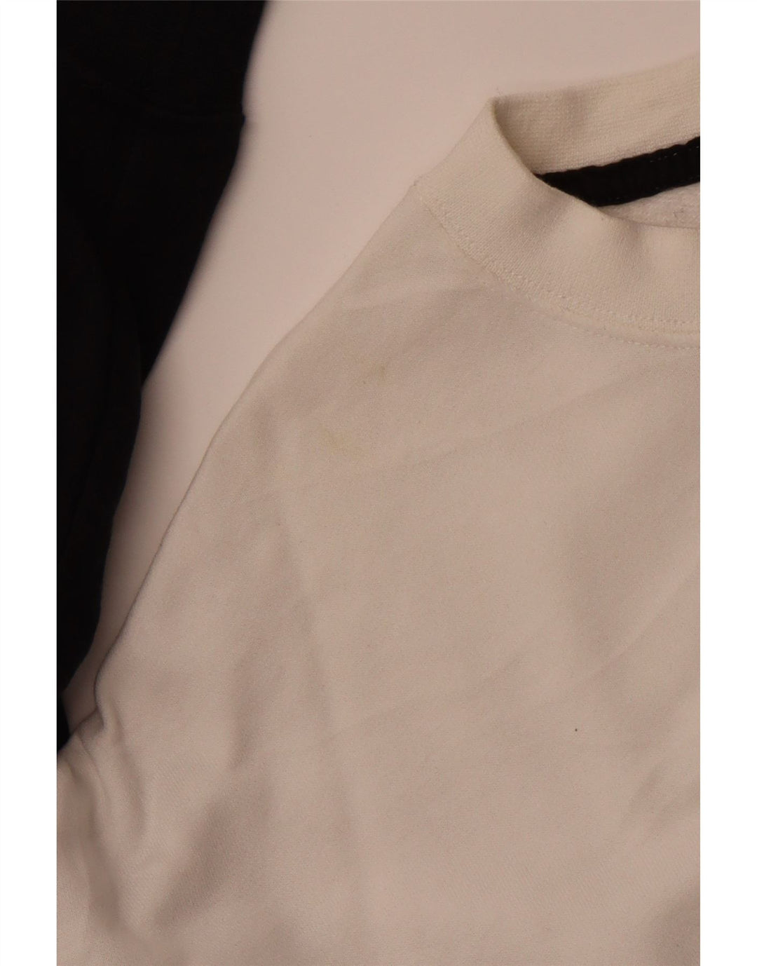 NIKE Womens Crop Sweatshirt Jumper UK 14 Medium Black Colourblock Cotton