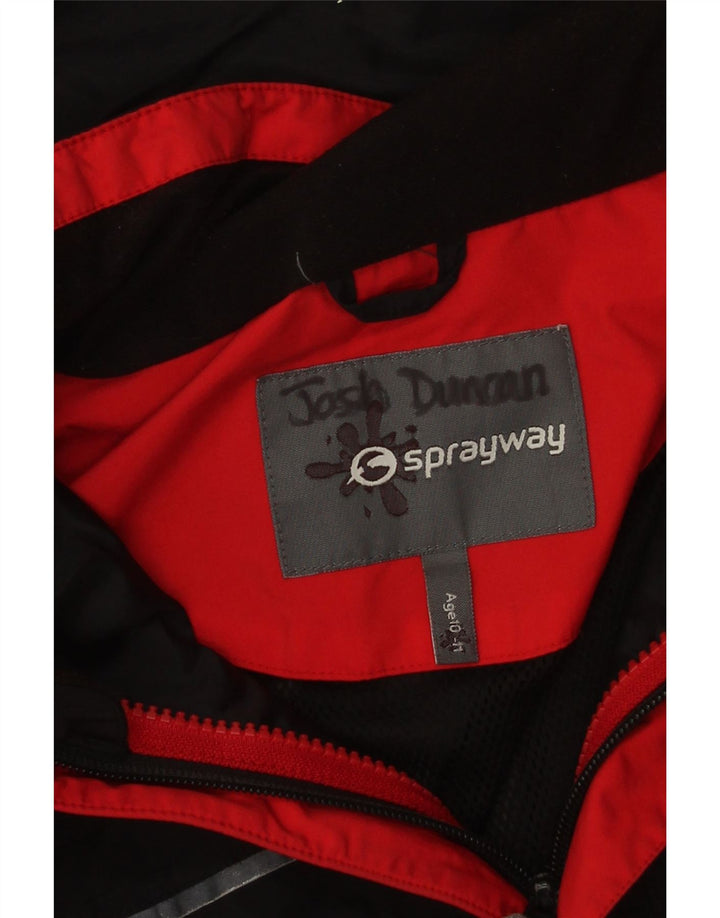 Sprayway Girls Hooded Windbreaker Jacket 10-11 Years Black Polyester