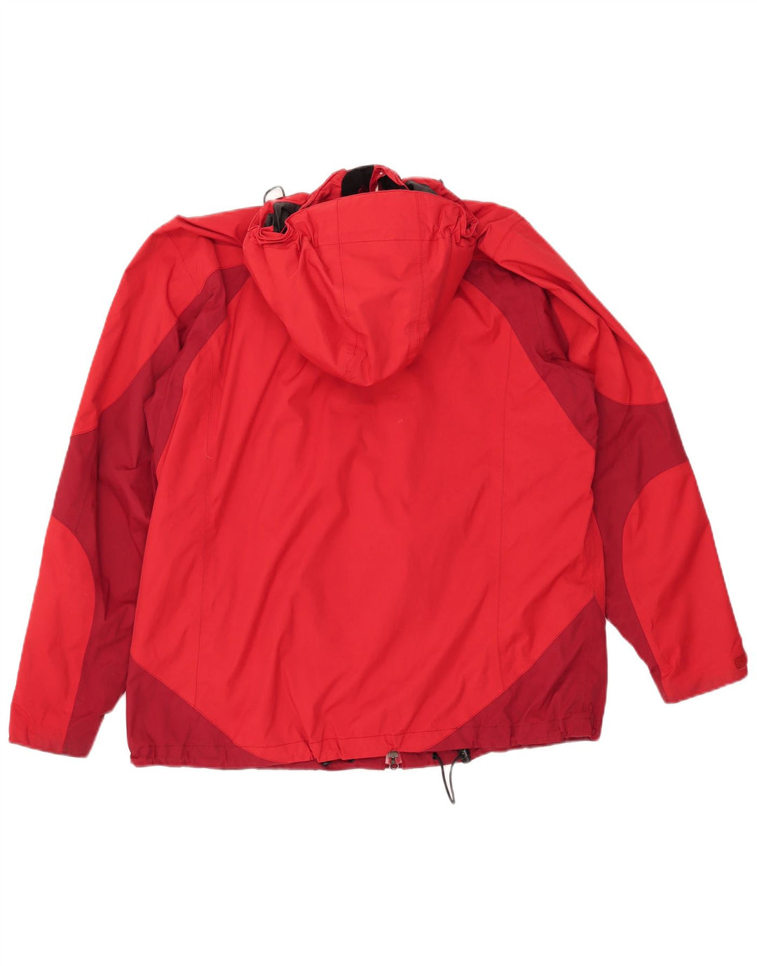 Jack Wolfskin Womens Hooded Rain Jacket UK 18/20 XL Red Polyamide