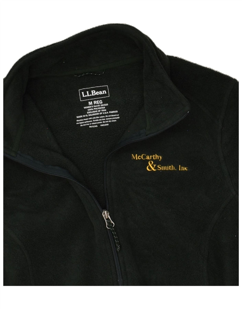 L.L.BEAN Womens Graphic Fleece Jacket UK 14 Medium Green Polyester | Vintage L.L.Bean | Thrift | Second-Hand L.L.Bean | Used Clothing | Messina Hembry 