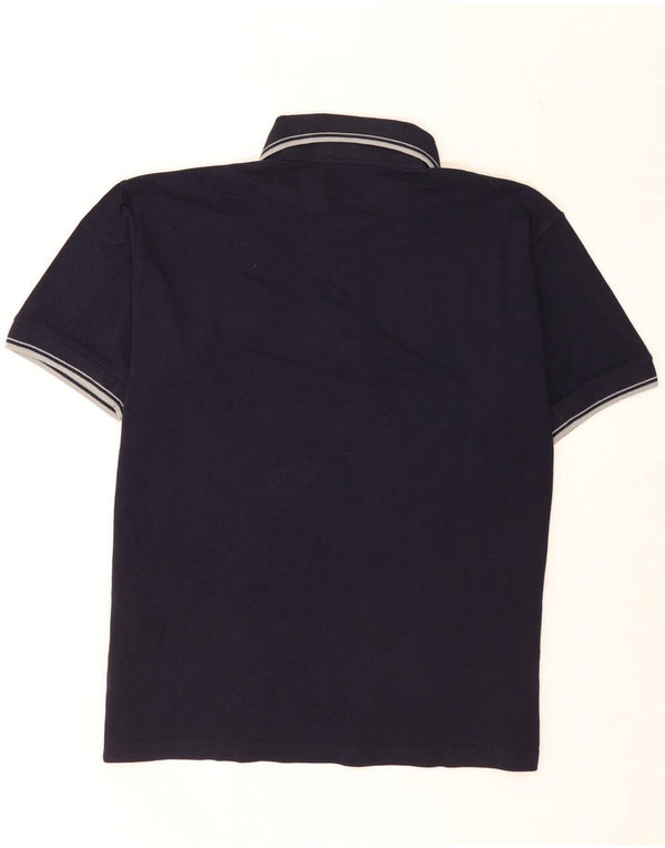 Kappa Mens Polo Shirt XL Navy Blue Striped Cotton
